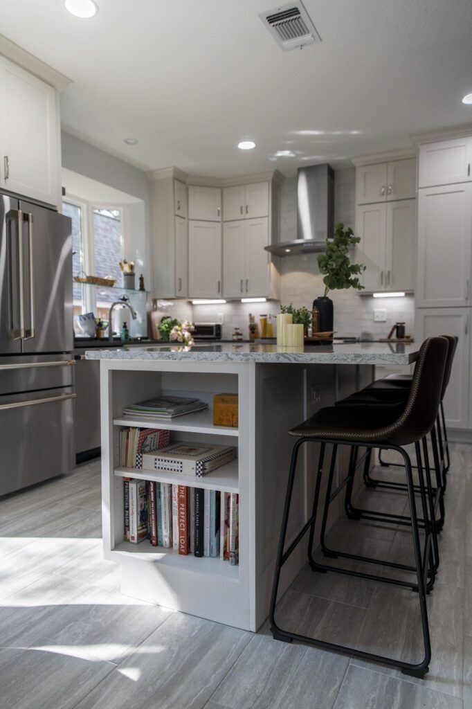 kitchen island bookshelf home remodeling kitchen