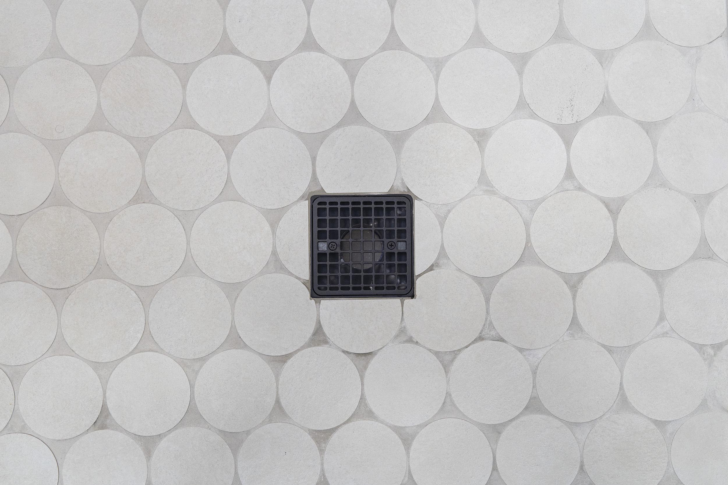 round tiles bathroom remodel san antonio