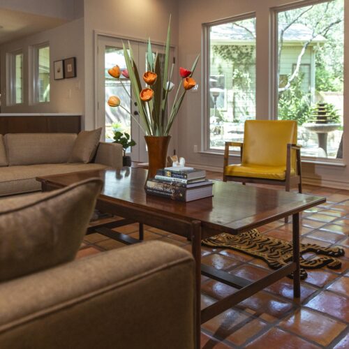 home addition tile matching living area bluffview