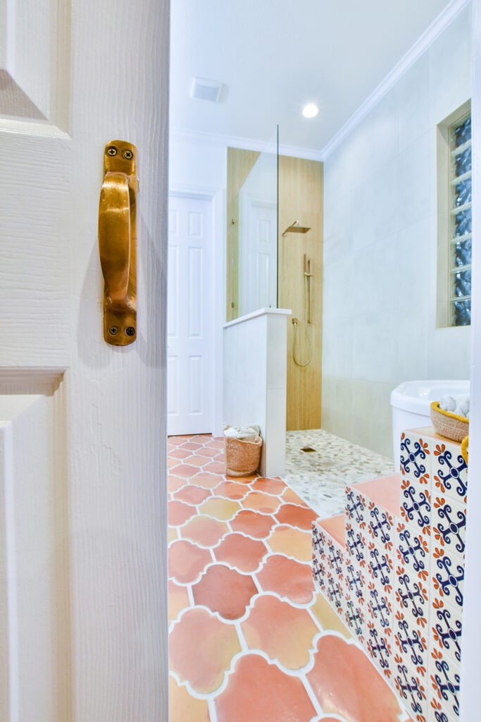 seahorse tile bathroom custom flooring