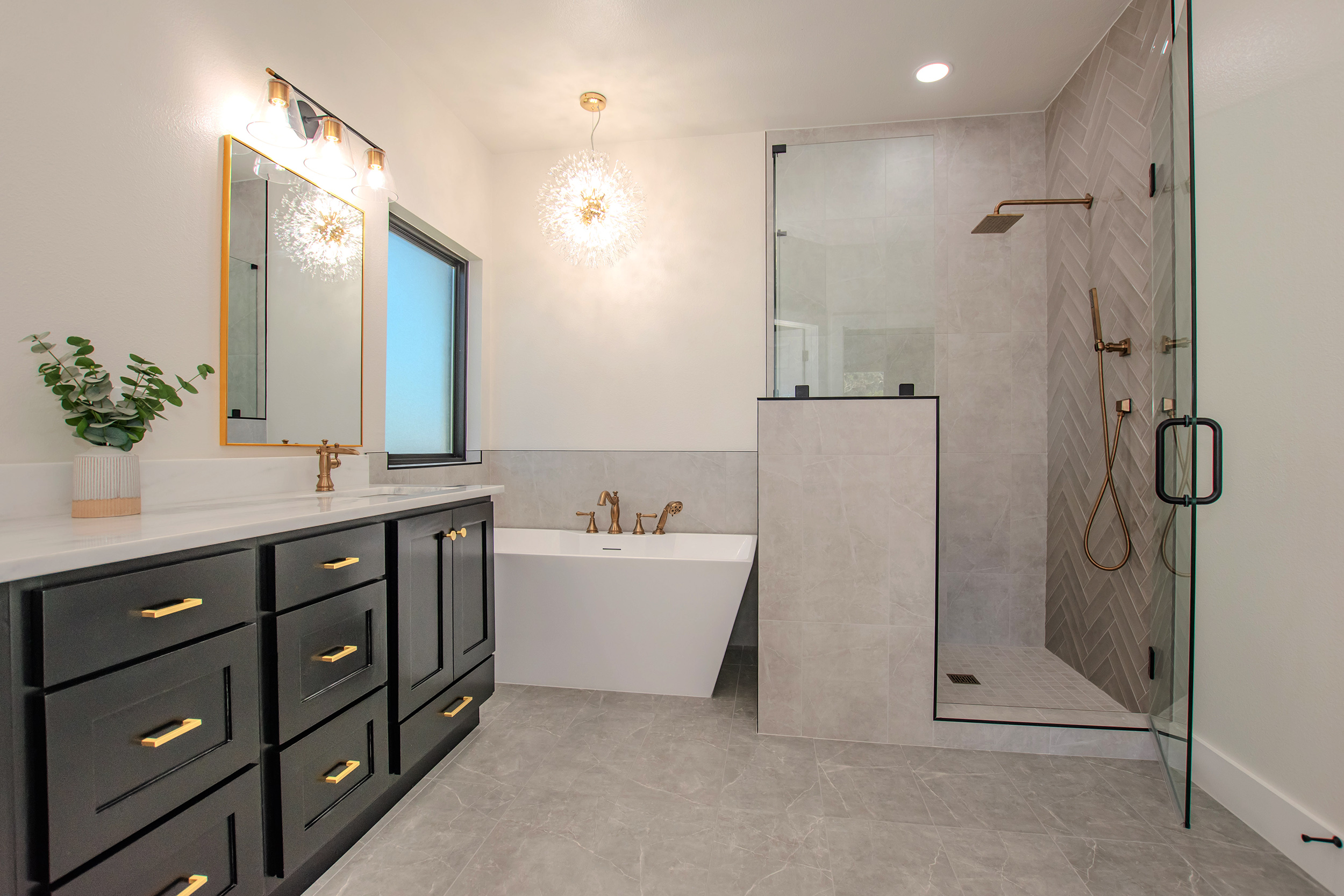 canyon golf bathroom remodel black and white minimalism