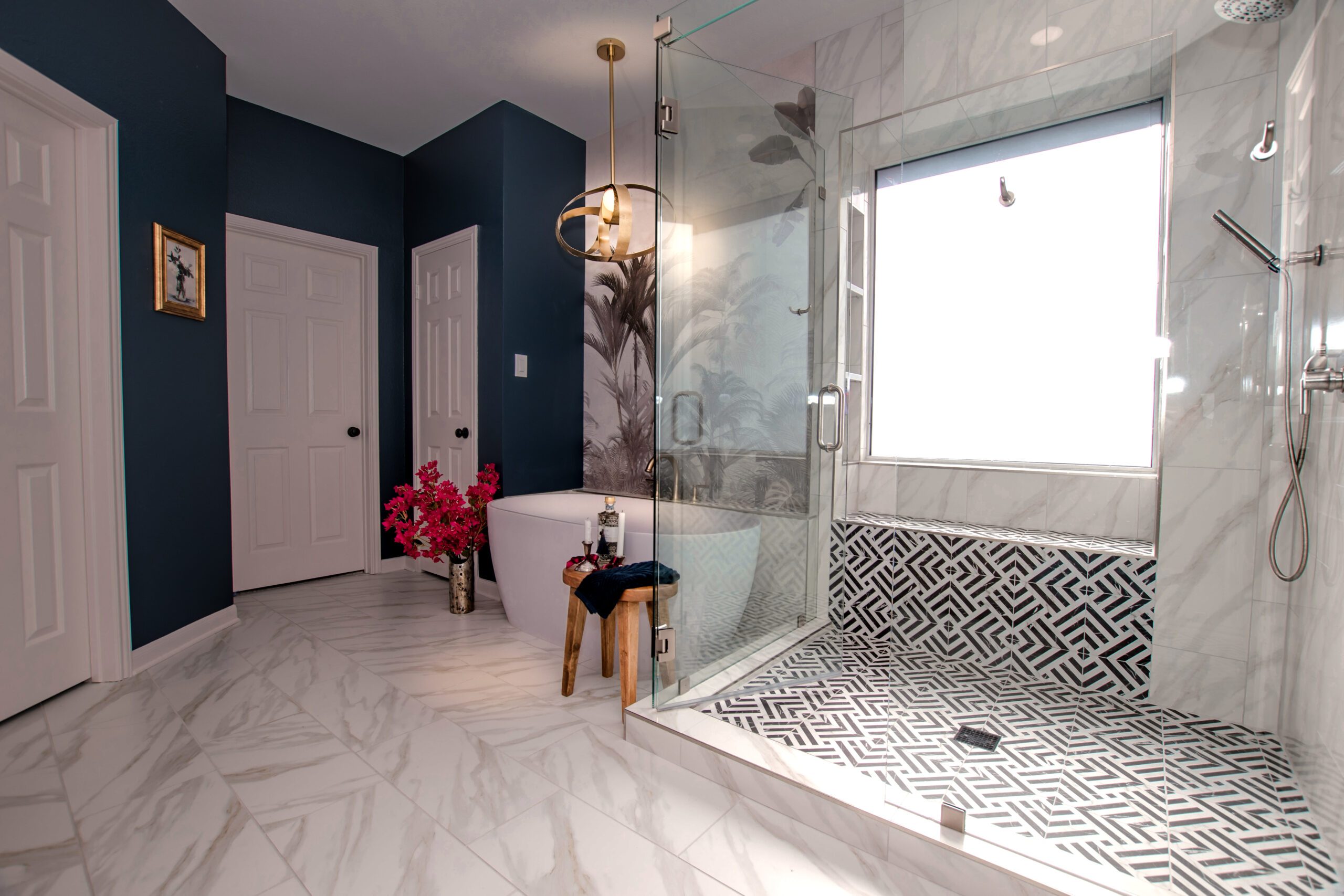 bathroom remodel san antonio bold graphic moody