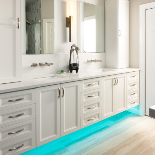 led under mount lighting bathroom vanity