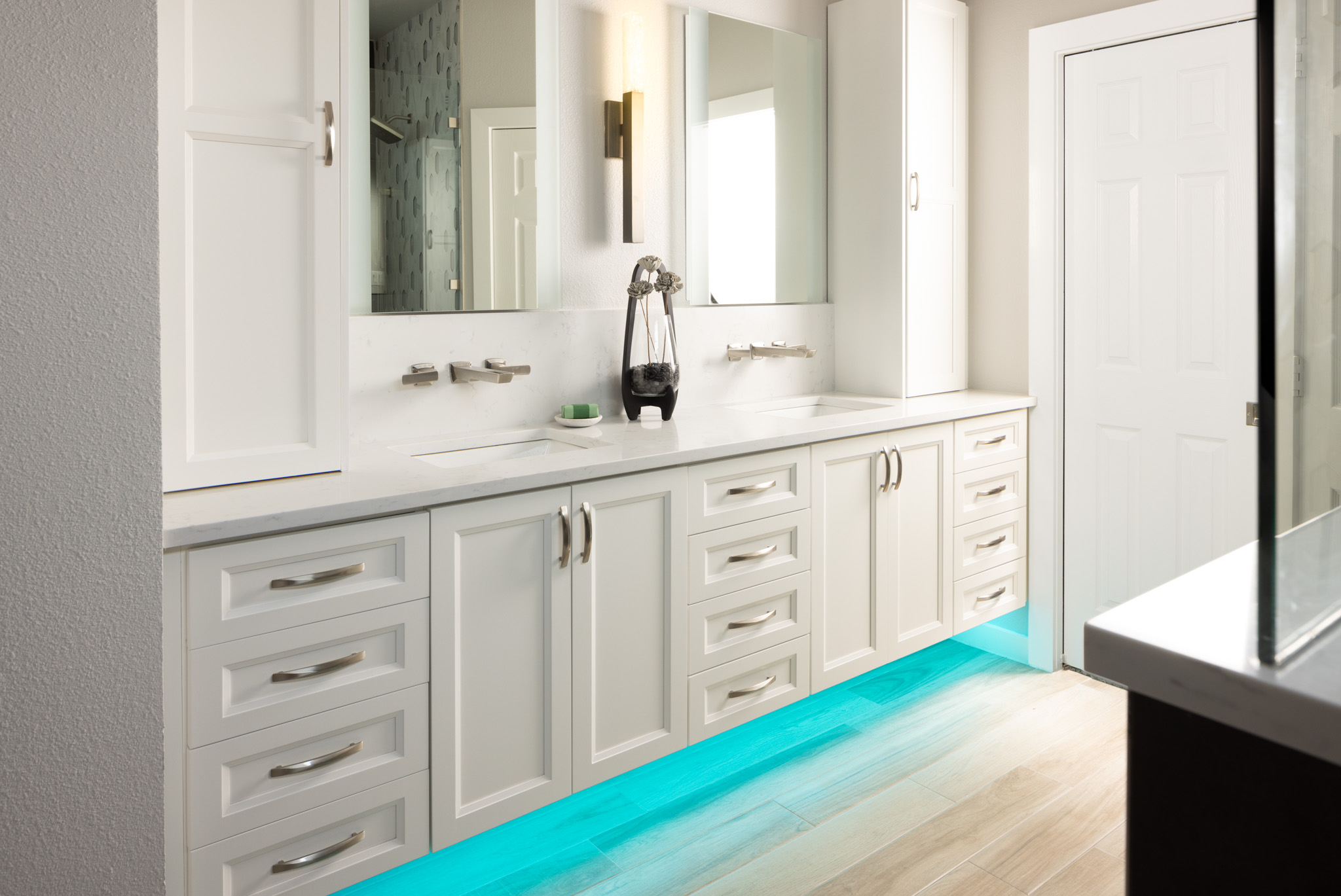 led under mount lighting bathroom vanity