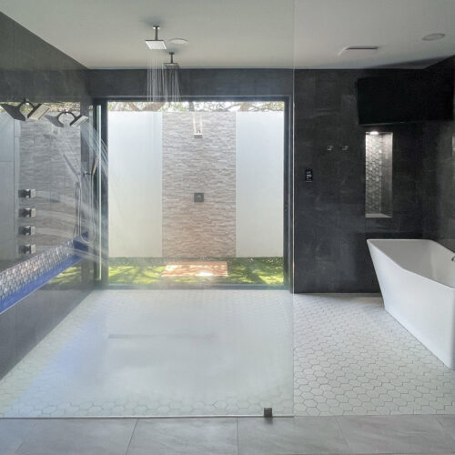 outdoor shower indoor walk in shower