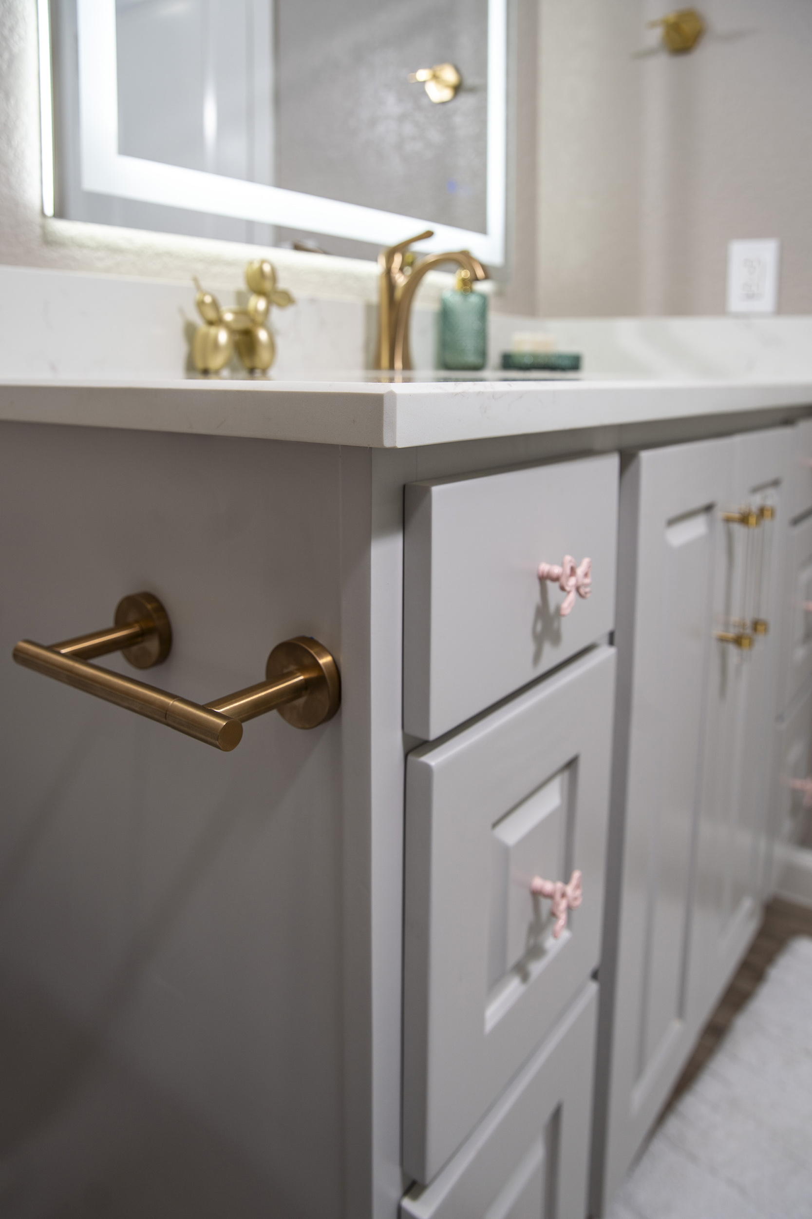 bathroom remodel custom vanity bows