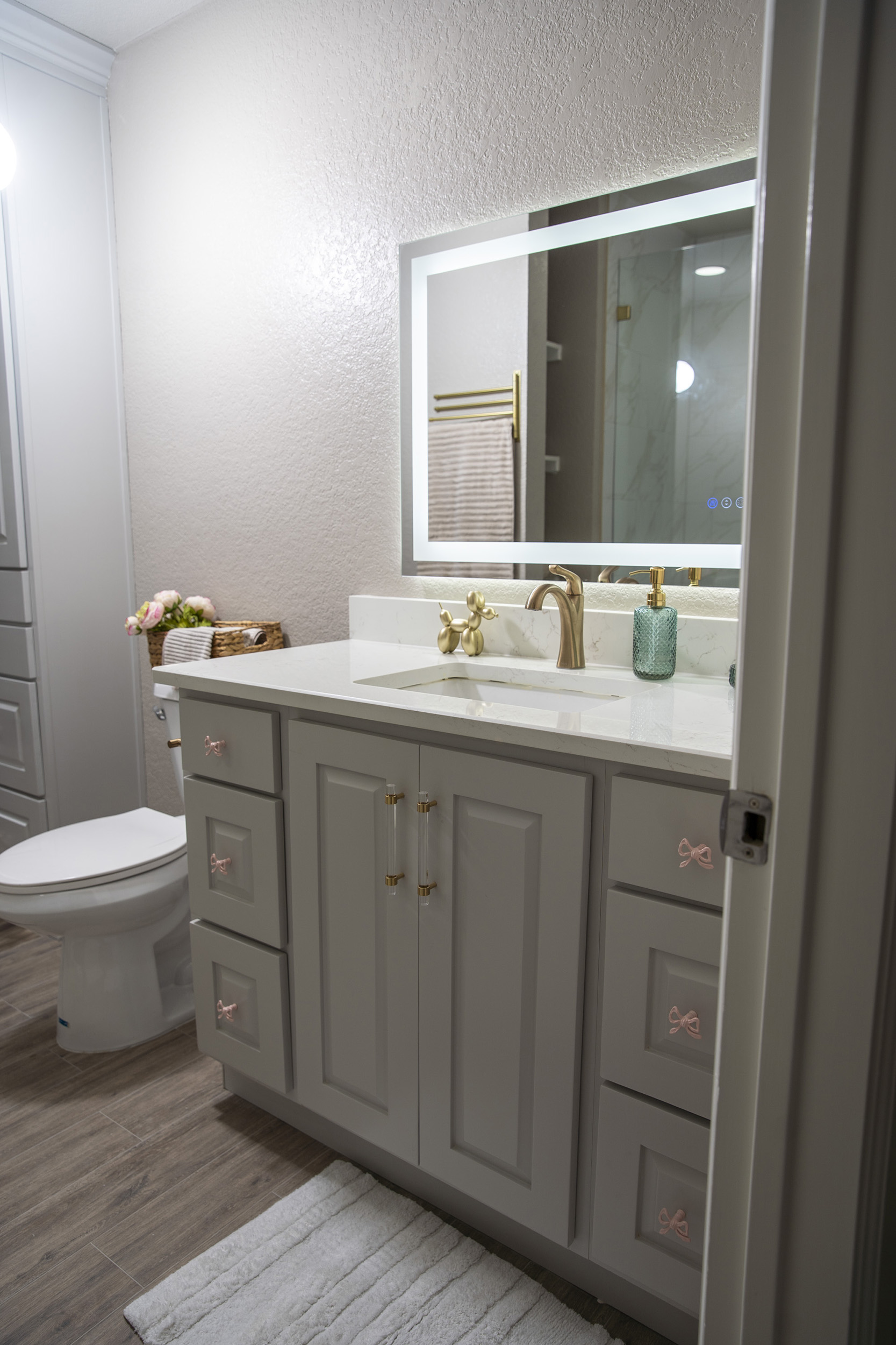vanity and toilet full bathroom remodel shavano park