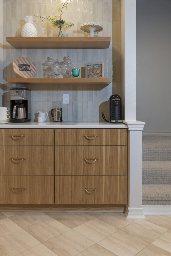 home coffee bar kitchen remodel, custom cabinets