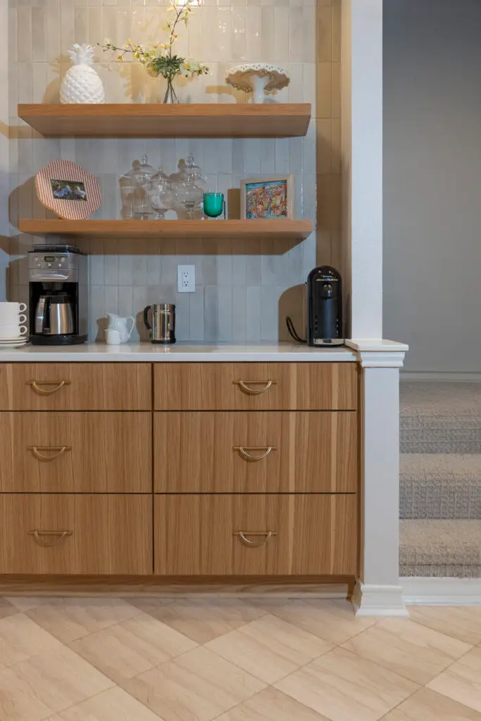 home coffee bar kitchen remodel, custom cabinets