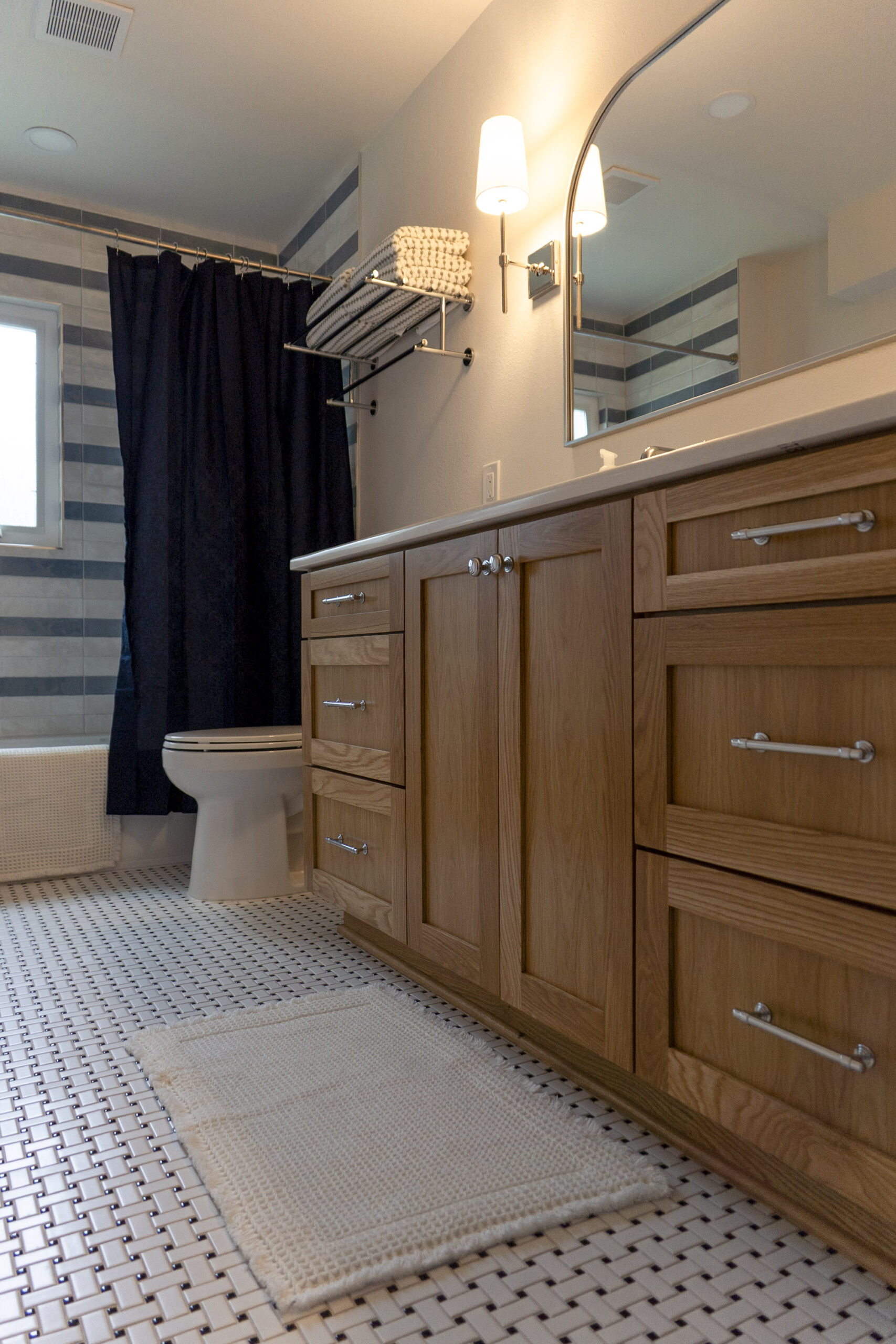 Bathroom remodel finish detail