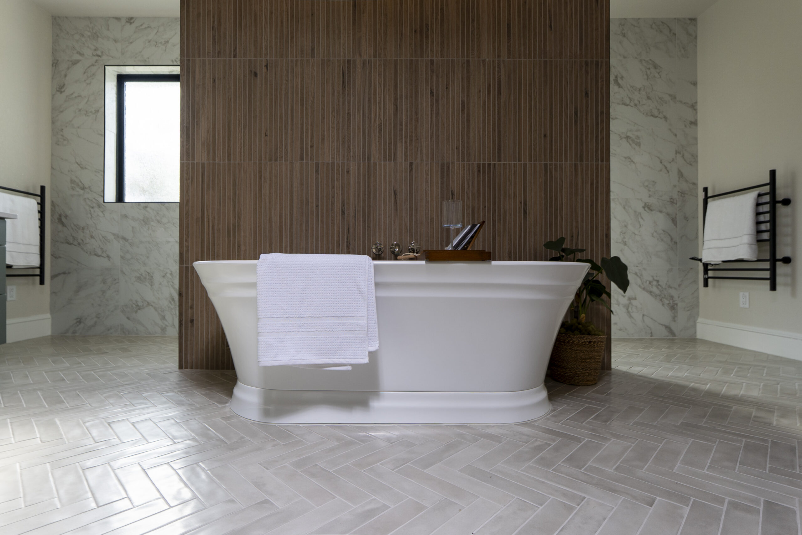 Bathroom in Shavano Park standing bathtub