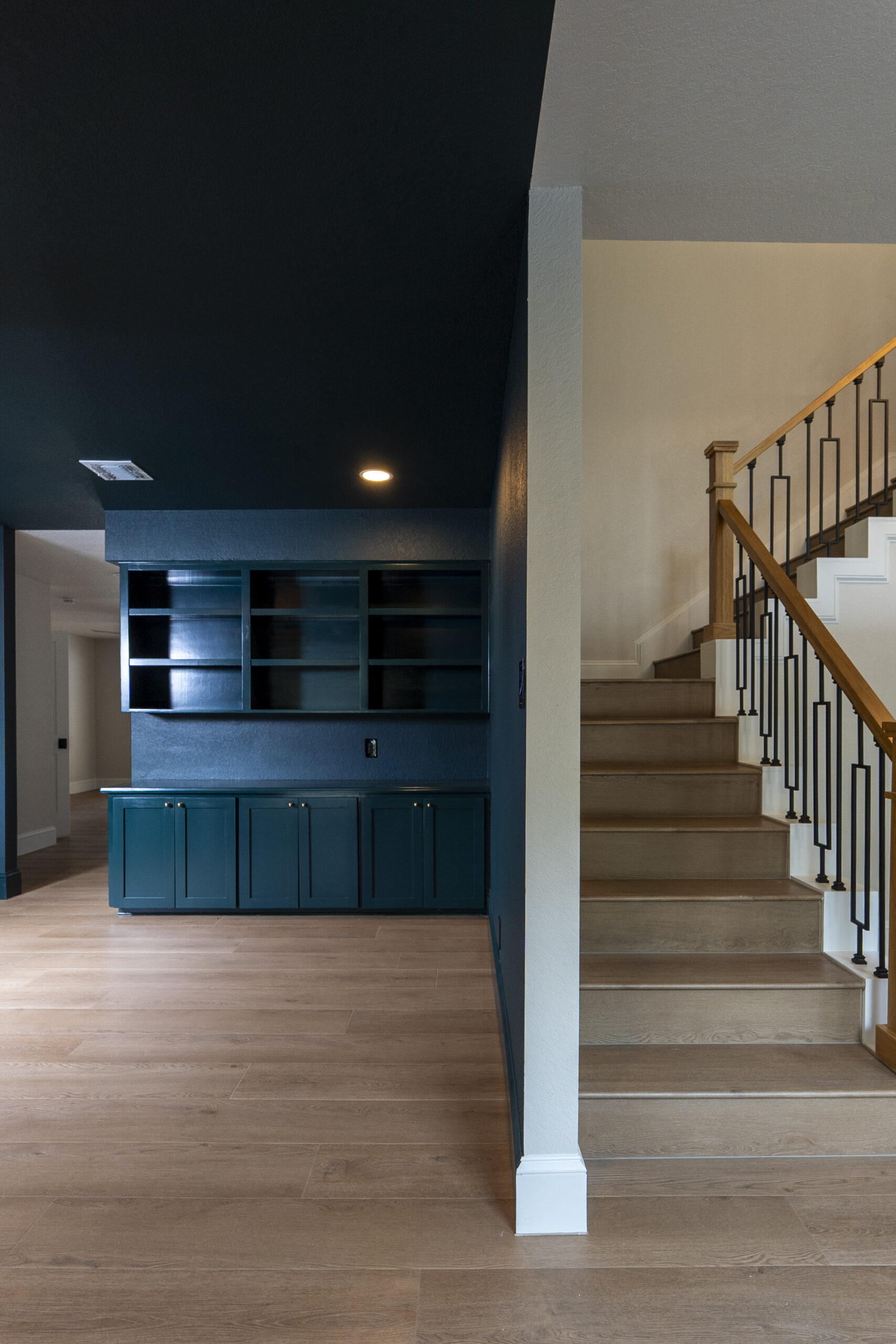 Open living and dining spaces in a Shavano Park whole home remodel by Shaw Company Remodeling